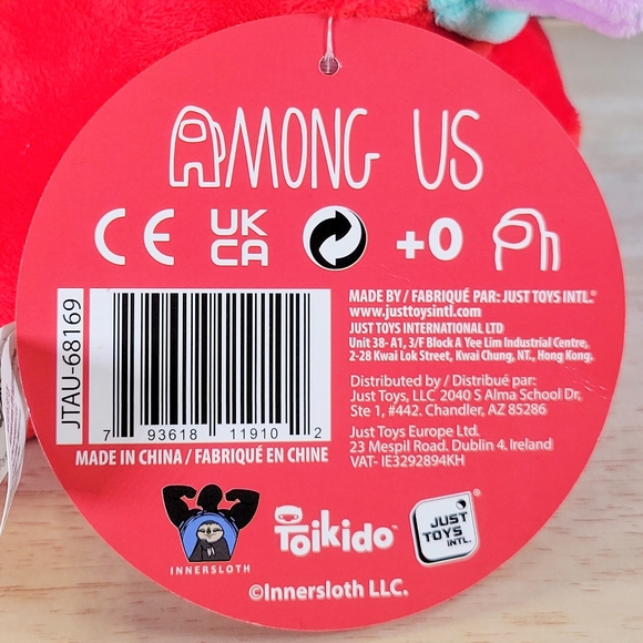 Among Us Red Crewmate 7" with Christmas Hat Special Edition Toy Plush NWT - Picture 6 of 6